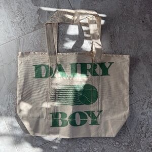 Dairy Boy Large Canvas Tote
